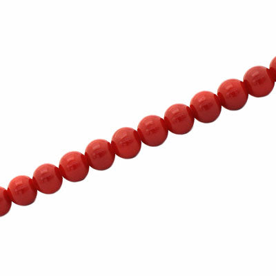 4 MM ROUND GLASS OPAQUE BEADS DARK RED - 210 PCS