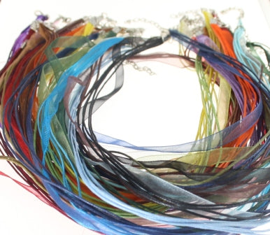 46cm Mix Colours Organza Necklace SPECIAL PRICE 100pcs