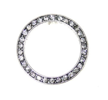26mm ring with diamontes 1pc