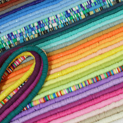 8 MM POLYMER CLAY HEISHI BEADS - 300 PCS