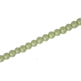 4 MM GLASS PEARL BEADS - APPROX 220/PCS - SOFT PISTACHIO