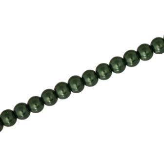 6 MM GLASS PEARL BEADS - APPROX 145 / PCS - COMBAT GREEN