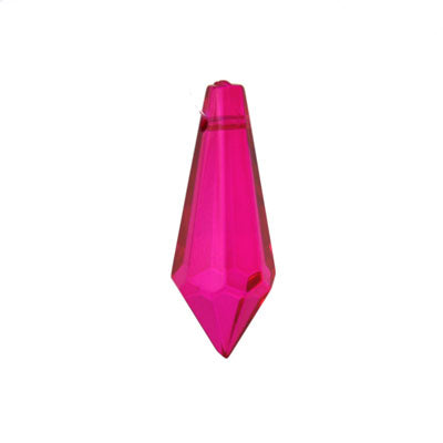 38 MM POINTED TEARDROP HOT PINK - 2 PCS