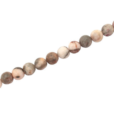 PINK ZEBRA JASPER 4 MM ROUND BEADS - APPROX 85 PCS