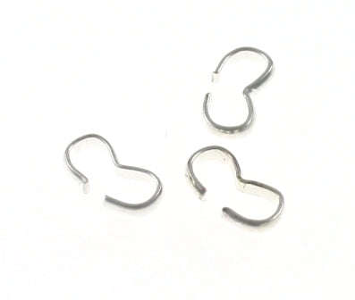 10mm silver chain connector pack of 80