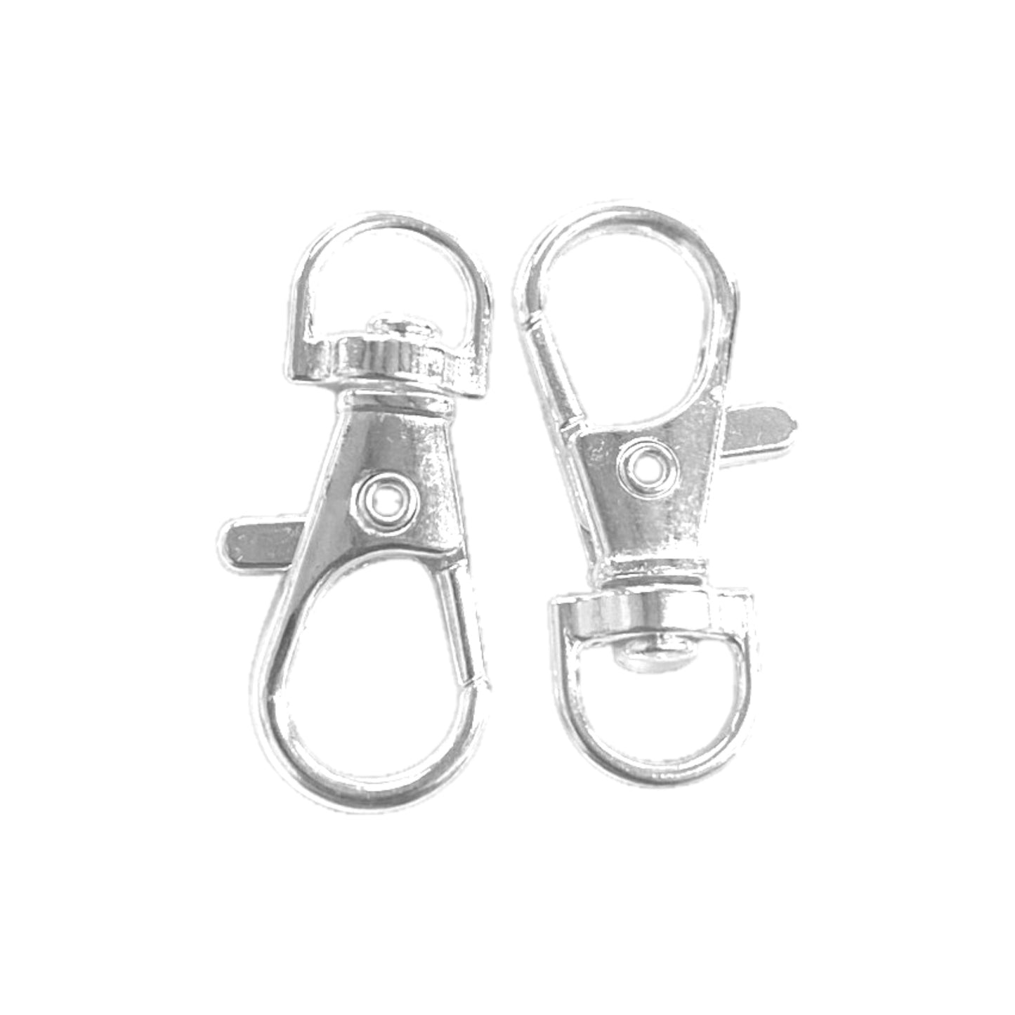 34 X 16 MM SILVER CLASPS - 6 PCS