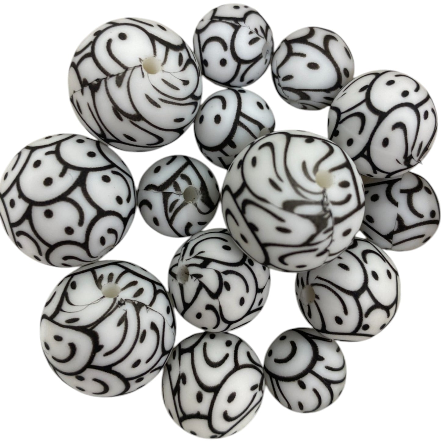 SILICONE BEADS - SMILEY FACES