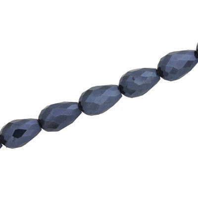15 x 10 MM CRYSTAL TEARDROP BEADS HEMATITE - APPROX 50 PCS