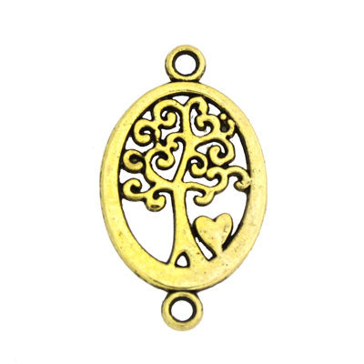 TREE OF LIFE CONNECTOR 22 X 18 MM GOLD  - 20 PCS