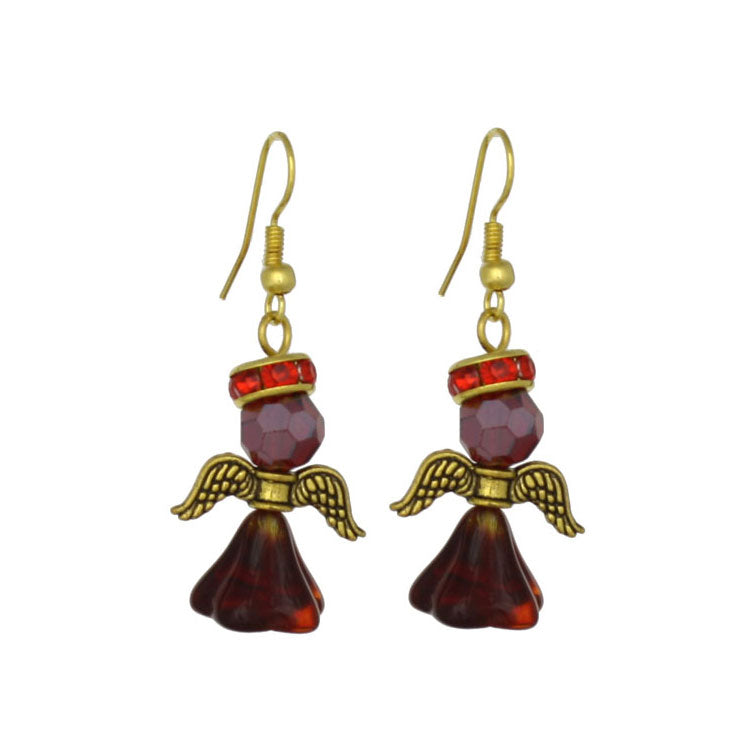 Angel earring kit red