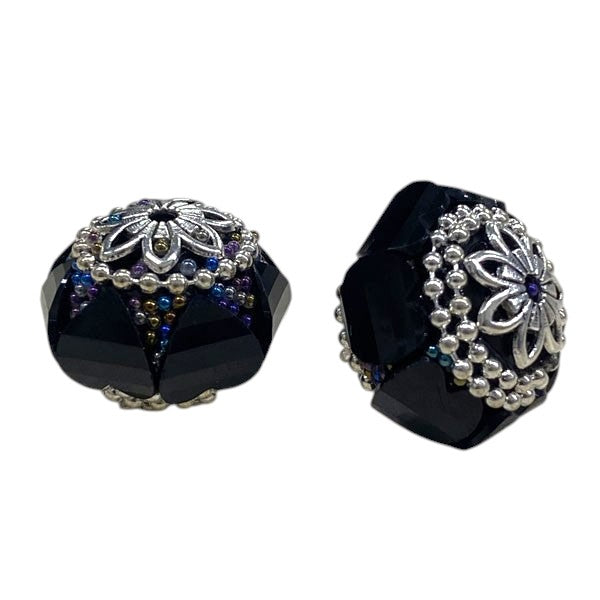 18 MM BLACK BEAD - 1 PC
