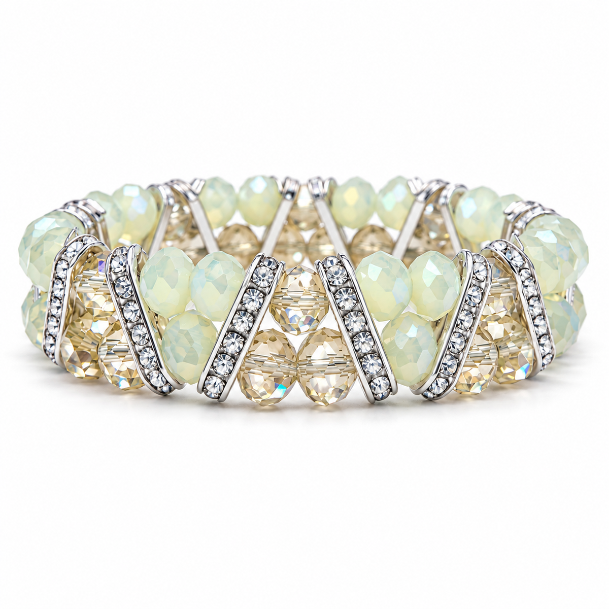 CRYSTAL DIAGONAL BRACELET KIT - LIGHT YELLOW