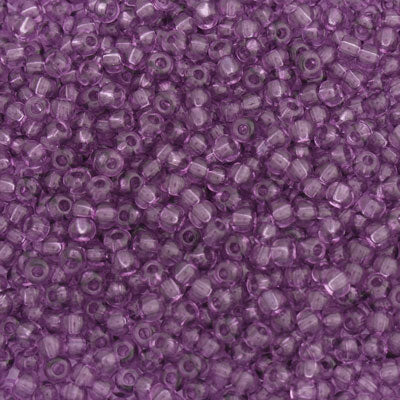 #8/0 ROCAILLES - APPROX 40G - TRANSPARENT AMETHYST