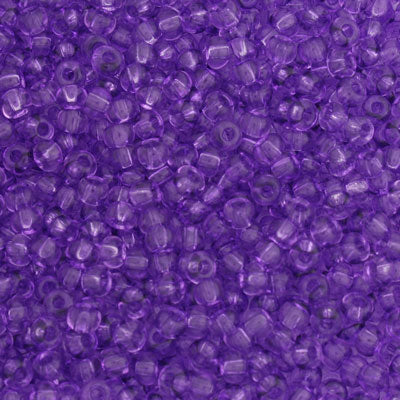 #6/0 ROCAILLES - APPROX 40G - TRANSPARENT TANZANITE