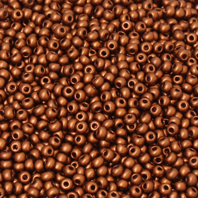 #9/0 ROCAILLES  - APPROX 40G - METALLIC COPPER