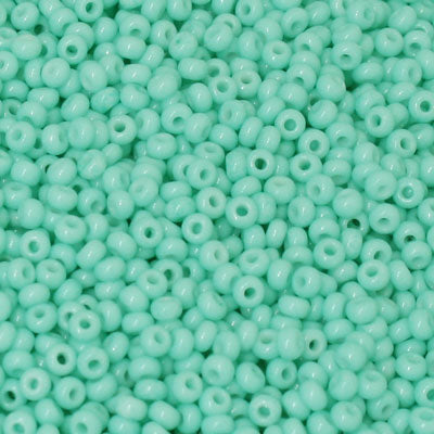 #9/0 ROCAILLES  - APPROX 40G - OPAQUE LIGHT MINT