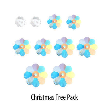 AB crystal margarita pack for christmas tree earrings 10pcs