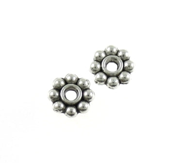 6 mm silver daisy spacer approx 75 pcs