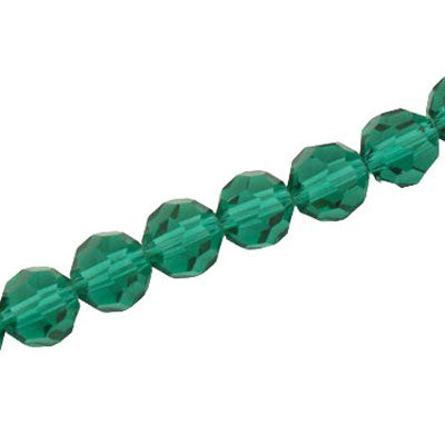 10 MM FACETED ROUND CRYSTAL BEADS APPROX 72/PCS - TEAL