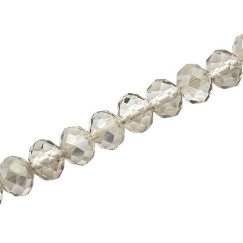 10 X 8 MM CRYSTAL RONDELLE BEADS BLACK DIAMOND - 72 PCS