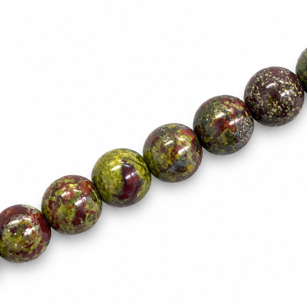Bloodstone Dragon 10mm Round - Appox 36pcs