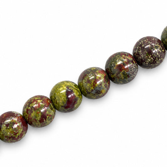 Bloodstone Dragon 10mm Round - Appox 36pcs