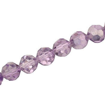 10 MM FACETED ROUND CRYSTAL BEADS APPROX 72/PCS - CRYSTAL METALLIC PURPLE