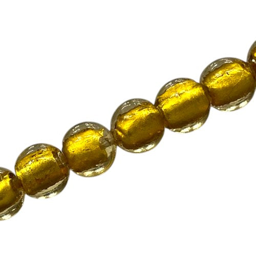 12 MM ROUND FOIL BEADS GOLD - 30 PCS