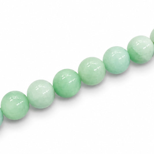 Green Angelite 10mm Round - Approx 38pcs