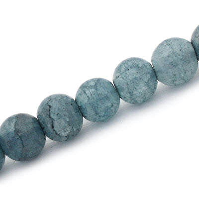 10 MM ROUND CRACKLE MIX / OCEAN BLUE - 42 PCS