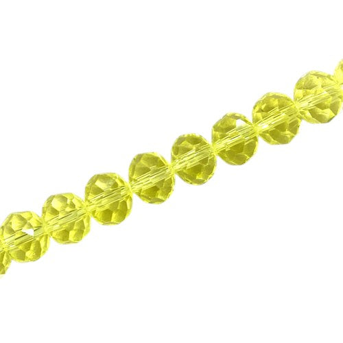 10 X 8 MM CRYSTAL RONDELLE BEADS LIGHT YELLOW - 72 PCS