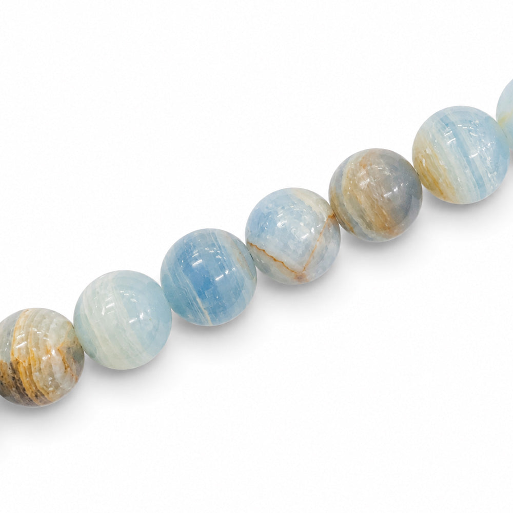 Blue Calcite 10mm Round - Approx 41pcs