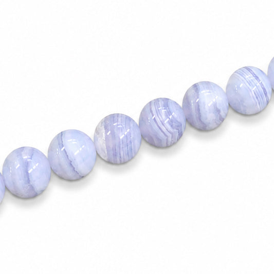 Blue Lace Agate 10mm Round - Approx 40pcs