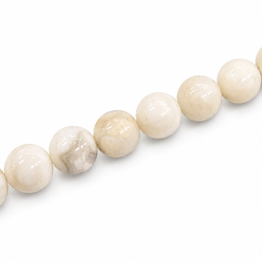 White Crazy Lace Agate 10mm Round - Approx 37pcs