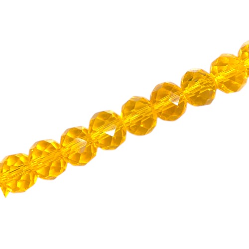 10 X 8 MM CRYSTAL RONDELLE BEADS ORANGE - 72 PCS