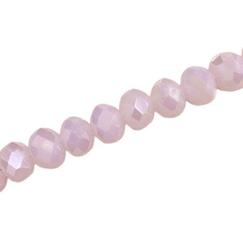 10 X 8 MM CRYSTAL RONDELLE BEADS PEARL PINK - 72 PCS