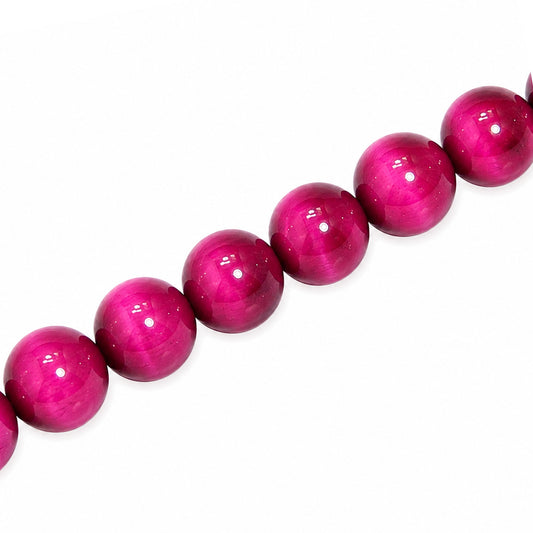 Pink Tiger Eye 10mm Round - Approx 37pcs