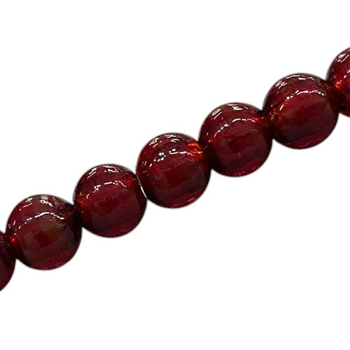10 MM ROUND FOIL BEADS RED - 35 PCS
