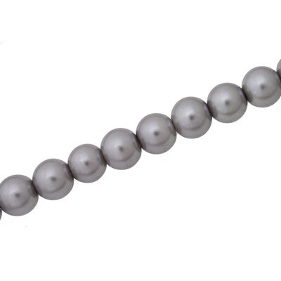 10 MM GLASS PEARL BEADS - APPROX 85 / PCS - SILVER