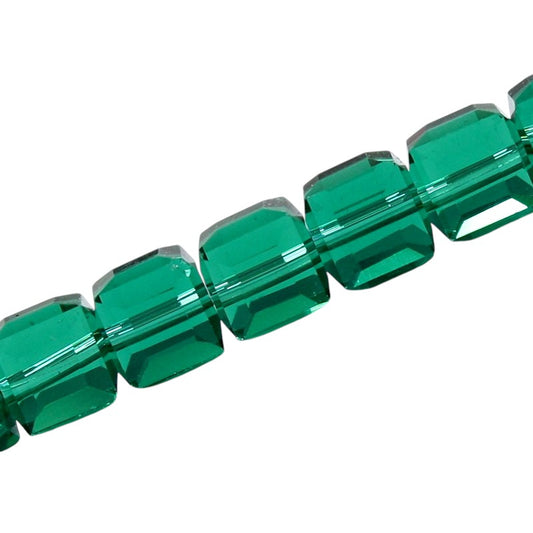 10 MM CUBE BEADS APPROX 80 PCS / TEAL
