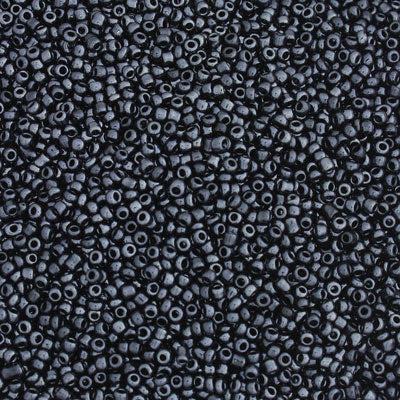 #11/0 SEED BEADS - APPROX 100G - HEMATITE