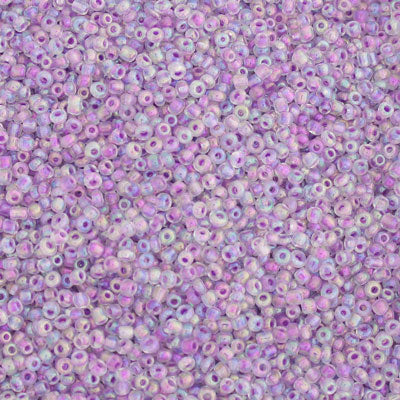 #11/0 SEED BEADS - APPROX 100G - LILAC RAINBOW