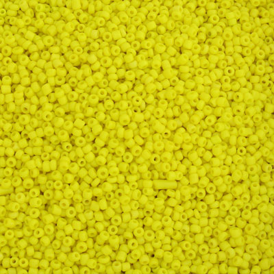 #11/0 SEED BEADS - APPROX 100G - OPAQUE BRIGHT YELLOW
