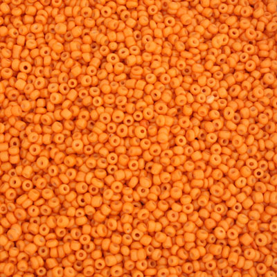 #11/0 SEED BEADS - APPROX 100G - OPAQUE ORANGE