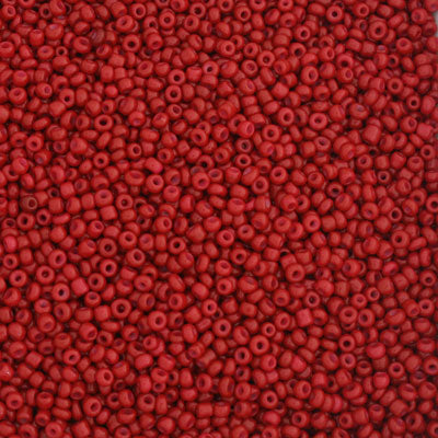 #11/0 SEED BEADS - APPROX 100G - OPAQUE RASPBERRY