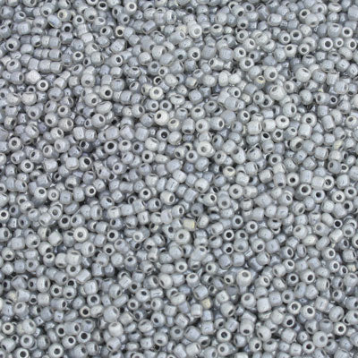 #11/0 SEED BEADS - APPROX 100G - SILVER PEARL
