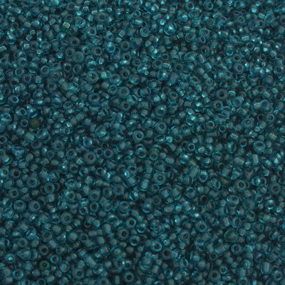 #11/0 SEED BEADS - APPROX 100G - TRANSPARENT TEAL