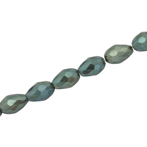 12 X 8 MM TEARDROP BEADS CRYSTAL MONTANA BLUE - 55 PCS