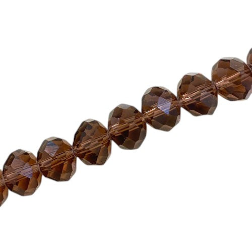 12 X 9 MM CRYSTAL RONDELLE BEADS DARK PLUM - APPROX 70 / PCS