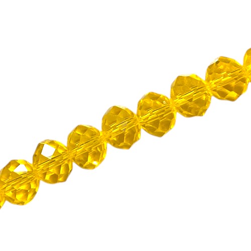 12 X 9 MM CRYSTAL RONDELLE BEADS LIGHT ORANGE - APPROX 70 / PCS